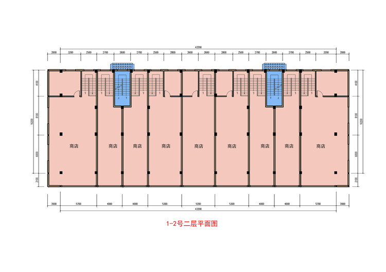 1-2号二层平面