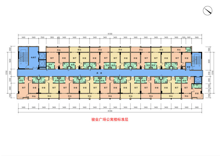 广场公寓楼标准层